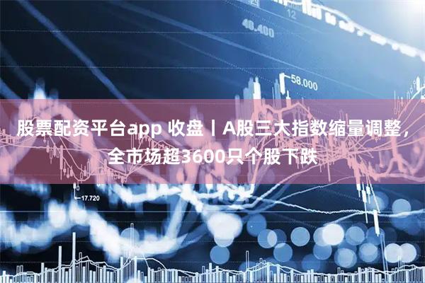 股票配资平台app 收盘丨A股三大指数缩量调整，全市场超3600只个股下跌